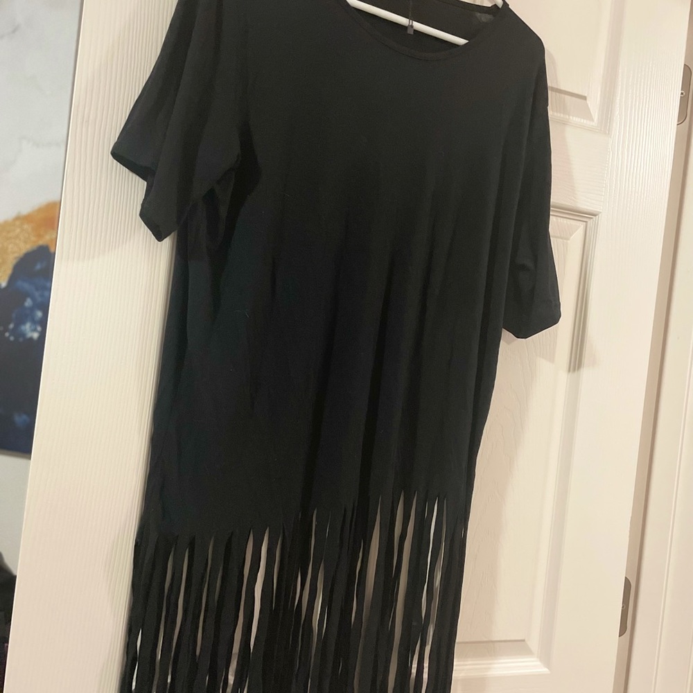 Boo boo fringe t dress